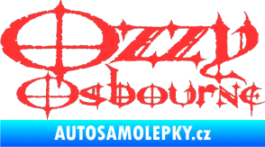 Samolepka Ozzy Osbourne 002 světle červená