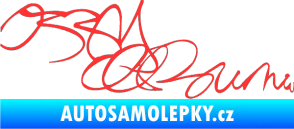 Samolepka Ozzy Osbourne 004 světle červená