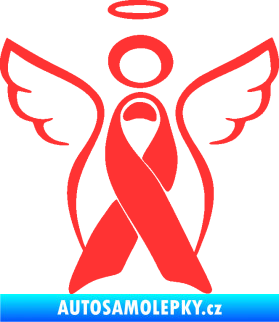 Samolepka Památeční andělíček memory světle červená