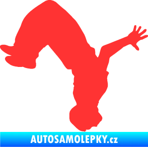 Samolepka Parkour 003 pravá světle červená