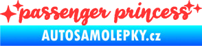 Samolepka Passenger Princess 002 nápis s hvězdičkami světle červená