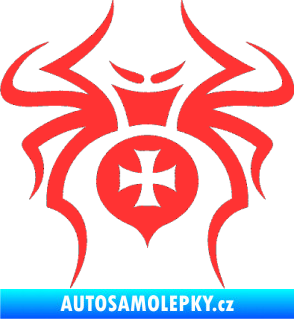 Samolepka Pavouk 003 křižák světle červená
