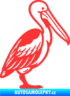 Samolepka Pelikán 002 pravá světle červená