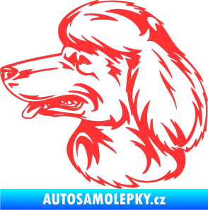 Samolepka Pes 013 levá Pudl světle červená