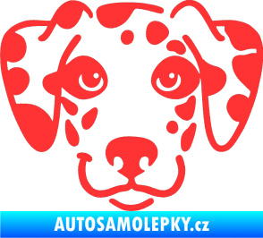 Samolepka Pes 064 Dalmatin světle červená