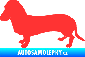 Samolepka Pes 094 levá Baset světle červená