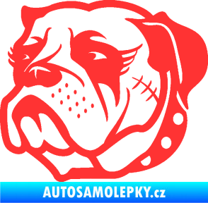 Samolepka Pes 097 levá Buldok světle červená