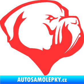 Samolepka Pes 116 pravá pitbull světle červená