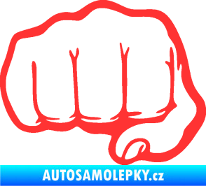 Samolepka Pěst 002 levá světle červená