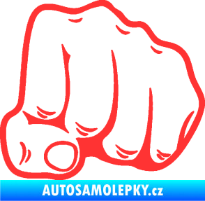 Samolepka Pěst 003 pravá světle červená