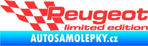 Samolepka Peugeot limited edition levá světle červená