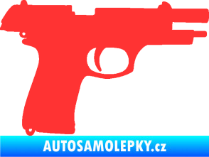 Samolepka Pistole 004 pravá světle červená