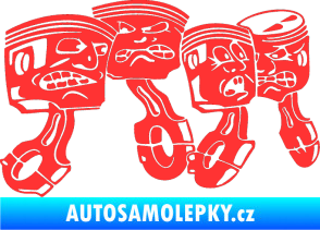 Samolepka Písty pravá světle červená