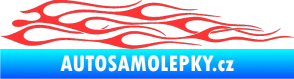 Samolepka Plameny 003 světle červená