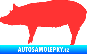 Samolepka Prase 002 levá světle červená