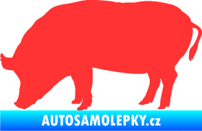 Samolepka Prase 004 levá světle červená