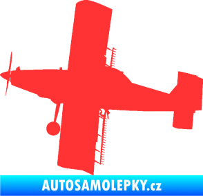 Samolepka Práškovací letoun Čmelák levá světle červená