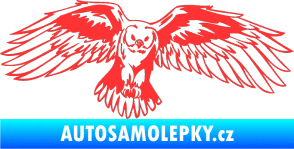 Samolepka Predators 077 pravá sova světle červená
