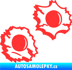 Samolepka Průstřely 001 pravá světle červená
