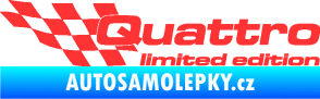 Samolepka Quattro limited edition levá světle červená