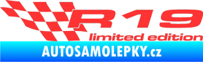 Samolepka R19 limited edition levá světle červená