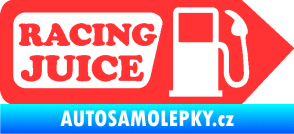 Samolepka Racing juice symbol tankování světle červená
