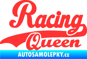 Samolepka Racing Queen nápis světle červená