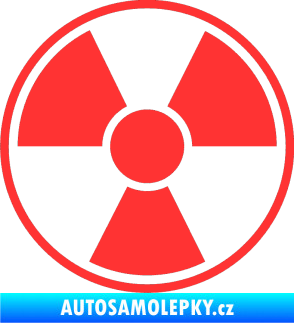 Samolepka Radioactive 003 světle červená