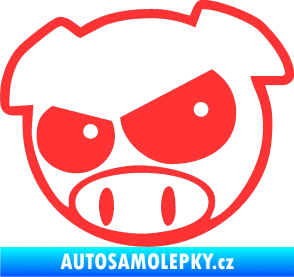 Samolepka Rally pig 002 levá světle červená