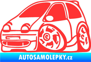 Samolepka Renault Twingo karikatura levá světle červená