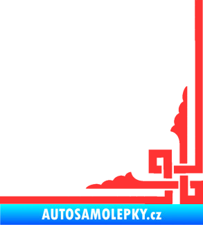 Samolepka Rohová samolepka 003 levá světle červená
