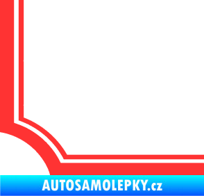 Samolepka Rohová samolepka 004 pravá světle červená
