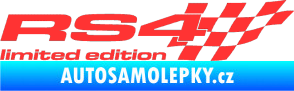 Samolepka RS4 limited edition pravá světle červená
