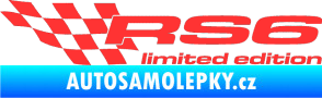Samolepka RS6 limited edition levá světle červená