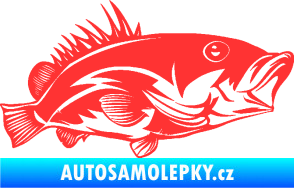 Samolepka Ryba 004 pravá světle červená