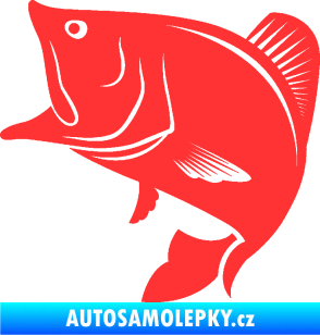 Samolepka Ryba 009 levá světle červená