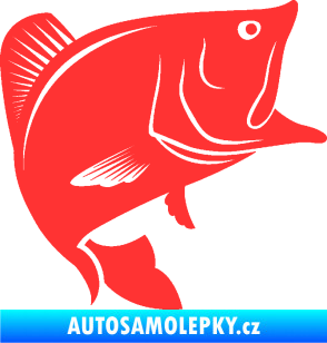 Samolepka Ryba 009 pravá světle červená
