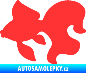 Samolepka Ryba 019 levá závojnatka světle červená