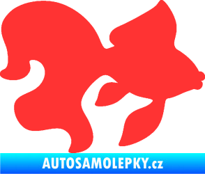 Samolepka Ryba 019 pravá závojnatka světle červená