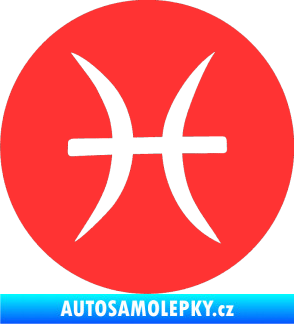 Samolepka Ryby 001 - horoskop světle červená
