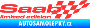 Samolepka Saab limited edition pravá světle červená