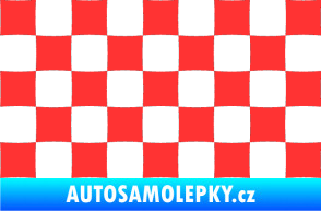 Samolepka Šachovnice 002 světle červená