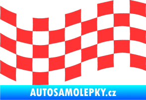 Samolepka Šachovnice 006 světle červená