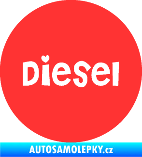 Samolepka Samolepka na víčko od nádrže 006 diesel světle červená