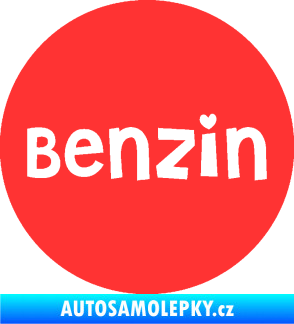 Samolepka Samolepka na víčko od nádrže 008 benzín světle červená