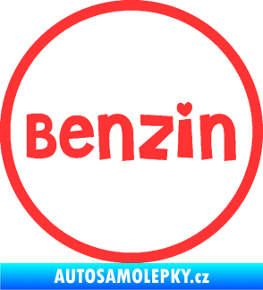 Samolepka Samolepka na víčko od nádrže 009 benzín světle červená