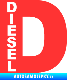 Samolepka Samolepka na víčko od nádrže 010 diesel světle červená