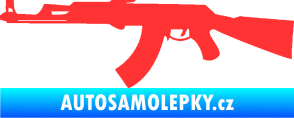 Samolepka Samopal 005 levá světle červená