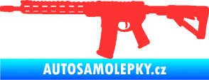 Samolepka Samopal 007 levá světle červená