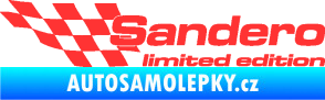 Samolepka Sandero limited edition levá světle červená